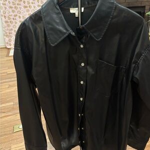 Umgee Black Faux Leather Jacket